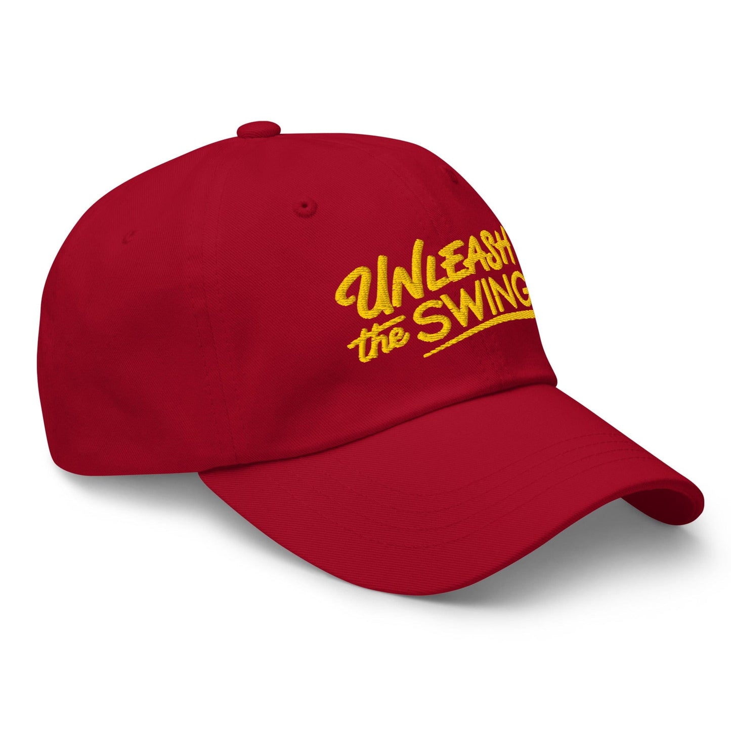 Unleash The Swing Embroidered Golf Cap - Funny Golf Tee by Swing Epic