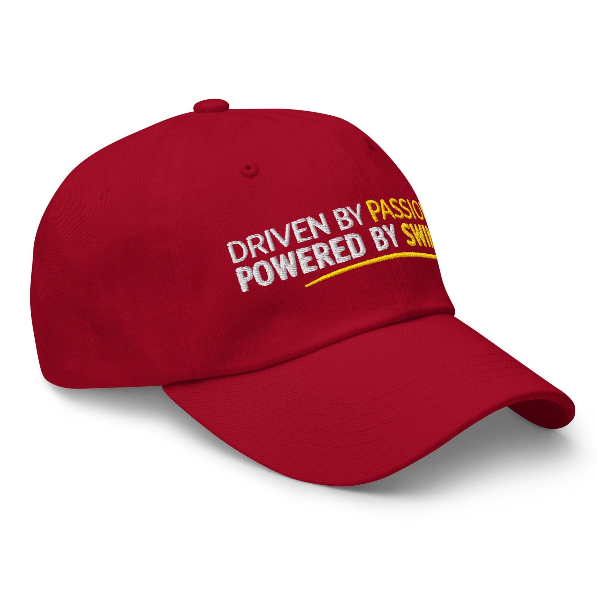 Driven by Passion Powered by Swing Embroidered Golf Cap - Funny Golf Tee by Swing Epic