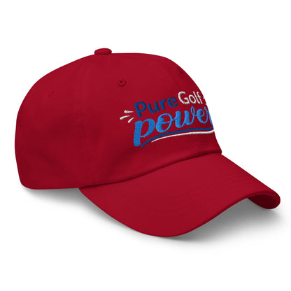 Pure Golf Power Embroidered Golf Cap - Funny Golf Tee by Swing Epic