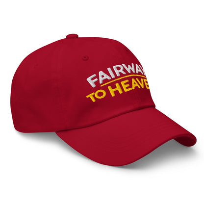 Fairway To Heaven Fun Spirit Embroidered Golf Cap - Funny Golf Tee by Swing Epic
