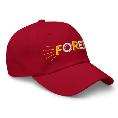 FORE! Quirky Embroidered Golf Cap - Funny Golf Tee by Swing Epic
