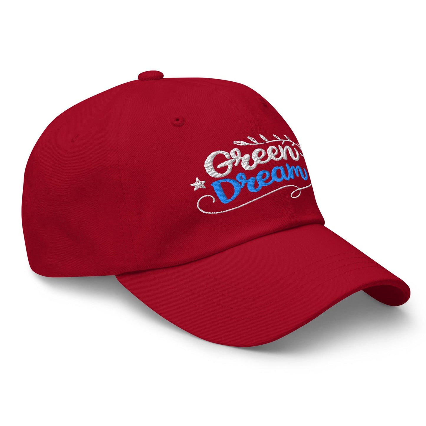 Green Dream Stars and Leaves Fun Embroidered Golf Cap - Funny Golf Tee by Swing Epic