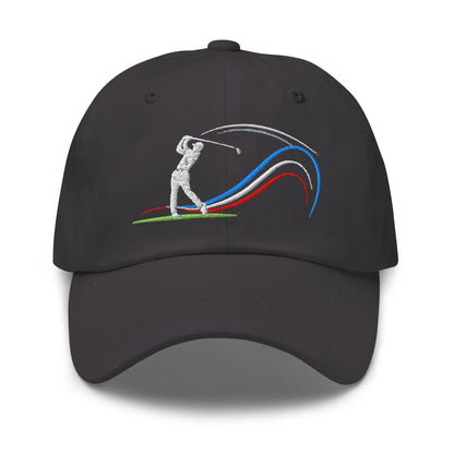 Swing Into Action Dynamic Design Embroidered Golf Cap - Funny Golf Tee by Swing Epic