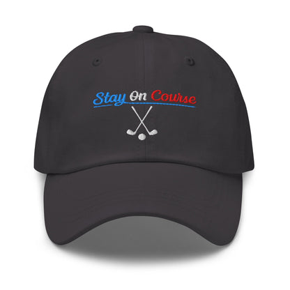 Stay On Course Engaging Quirky Embroidered Golf Cap - Funny Golf Tee by Swing Epic