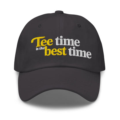 Tee Time is the Best Time Embroidered Golf Cap - Funny Golf Tee by Swing Epic