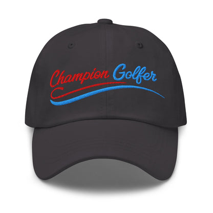 Champion Golfer Sparkling Star Fun Embroidered Golf Cap - Funny Golf Tee by Swing Epic