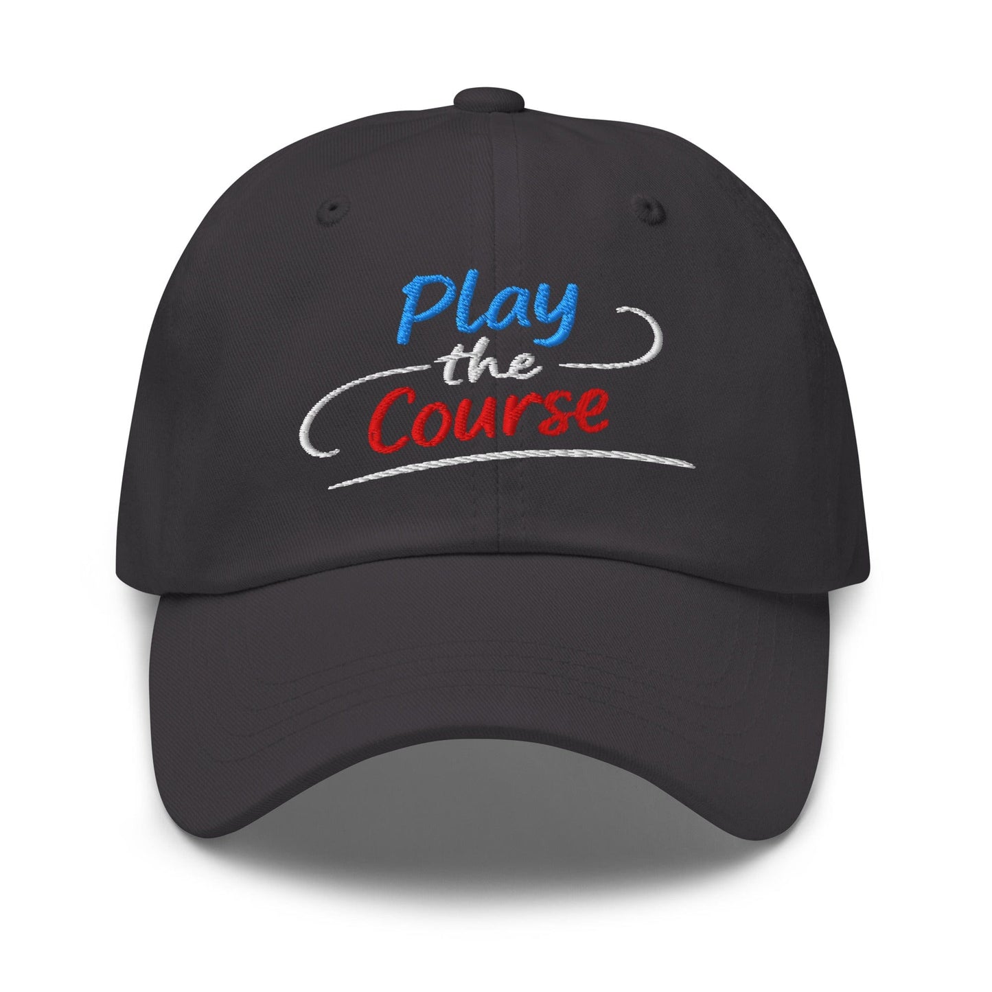 Play the Course Fun Spirit Embroidered Golf Cap - Funny Golf Tee by Swing Epic