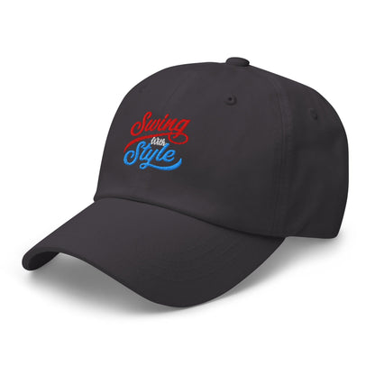 Swing With Style Fun Embroidered Golf Cap - Funny Golf Tee by Swing Epic