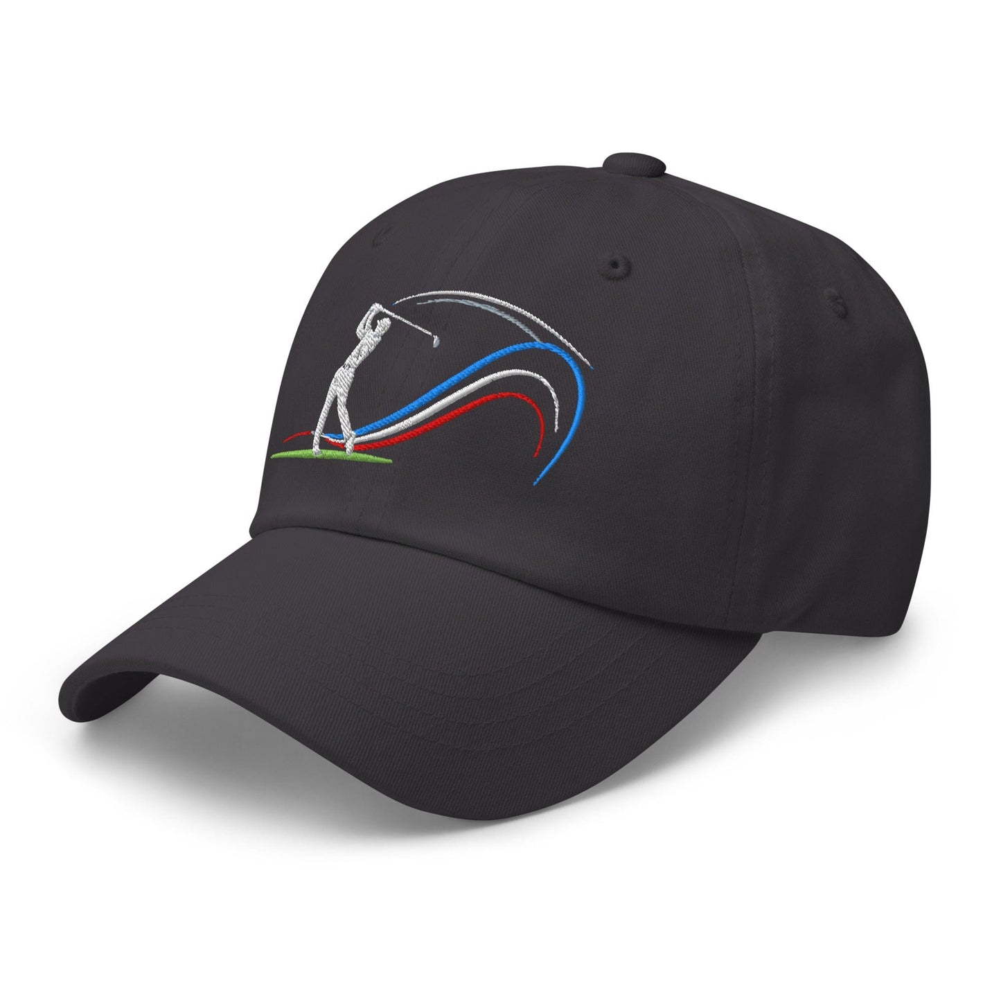 Swing Into Action Dynamic Design Embroidered Golf Cap - Funny Golf Tee by Swing Epic