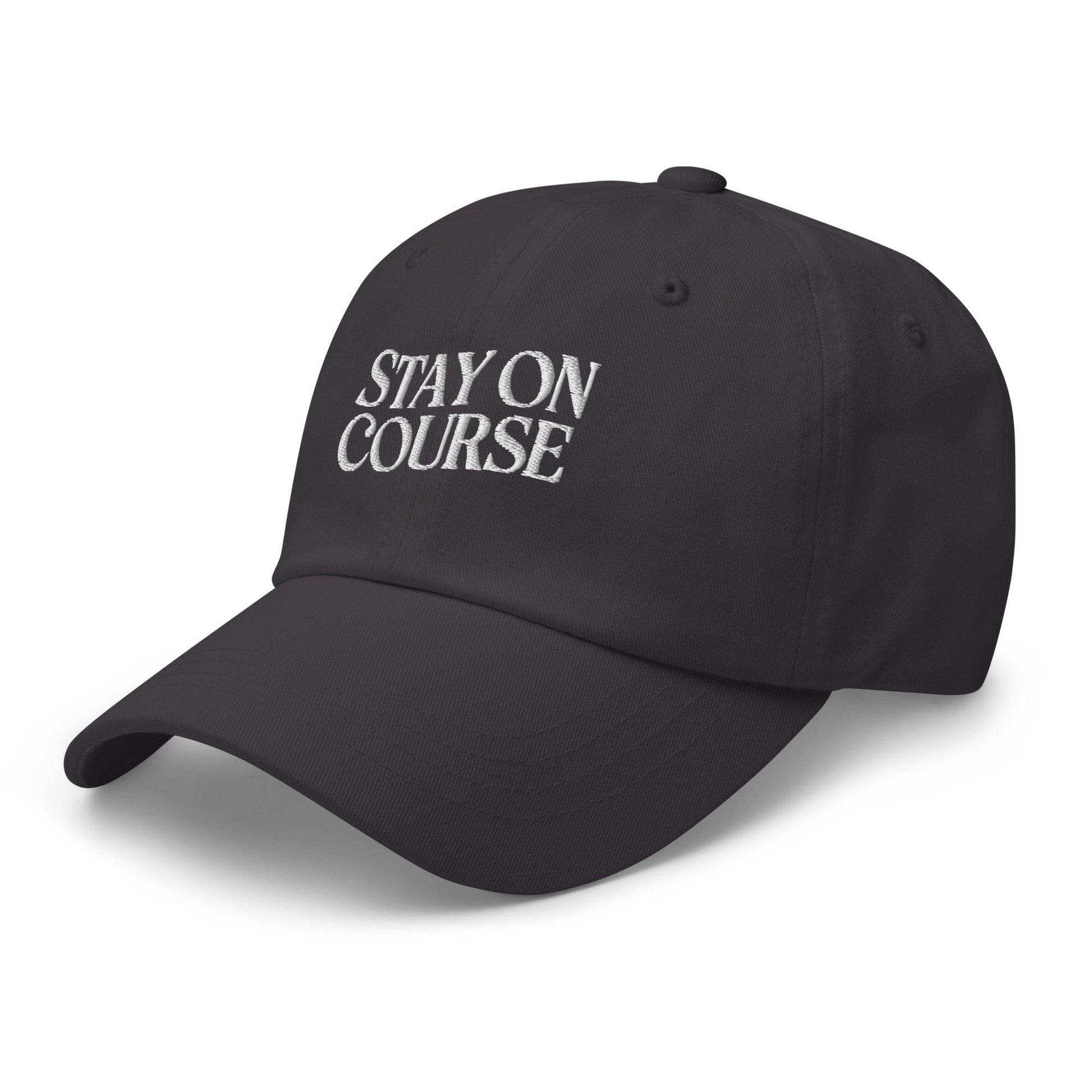 Stay On Course Quirky Fun Embroidered Golf Cap - Funny Golf Tee by Swing Epic
