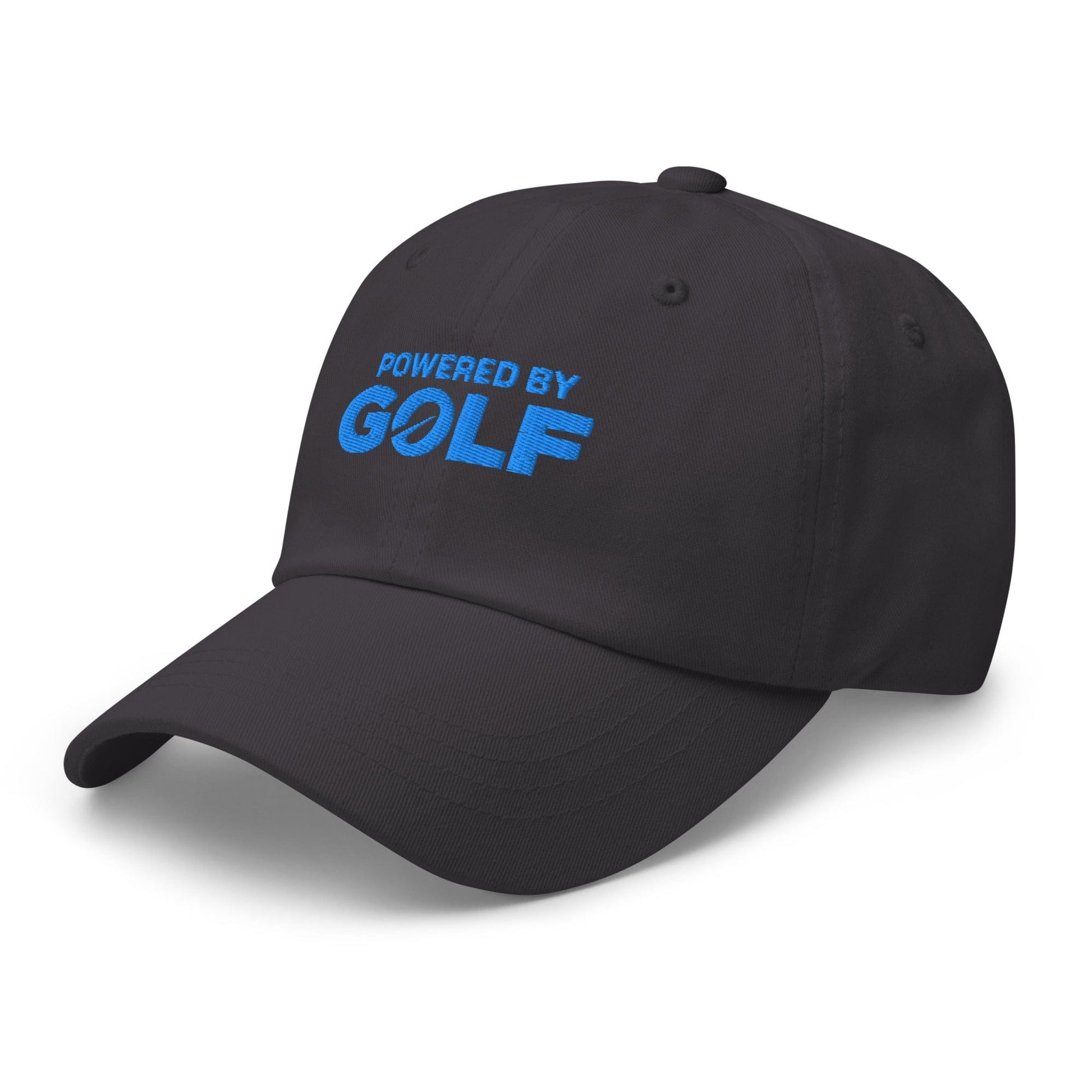 Powered By Golf Funny Embroidered Golf Cap - Funny Golf Tee by Swing Epic