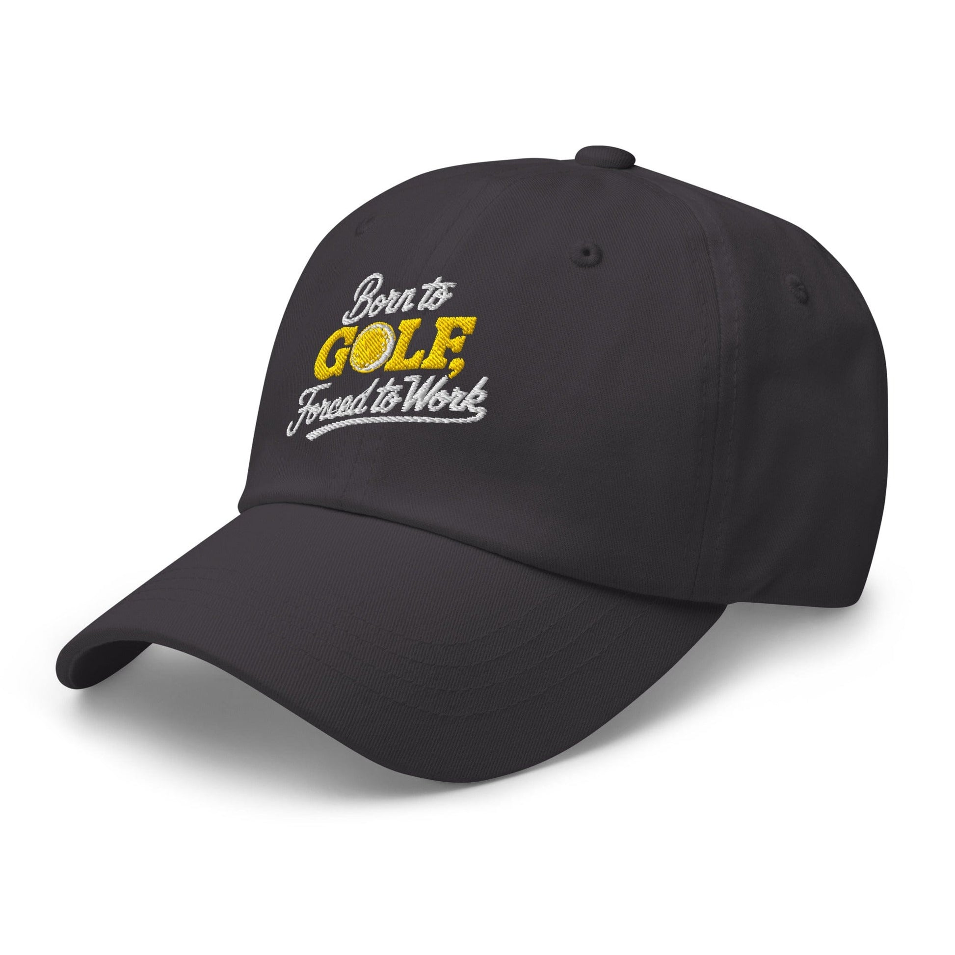 Born to Golf Forced to Work Fun Unique Embroidered Golf Cap - Funny Golf Tee by Swing Epic
