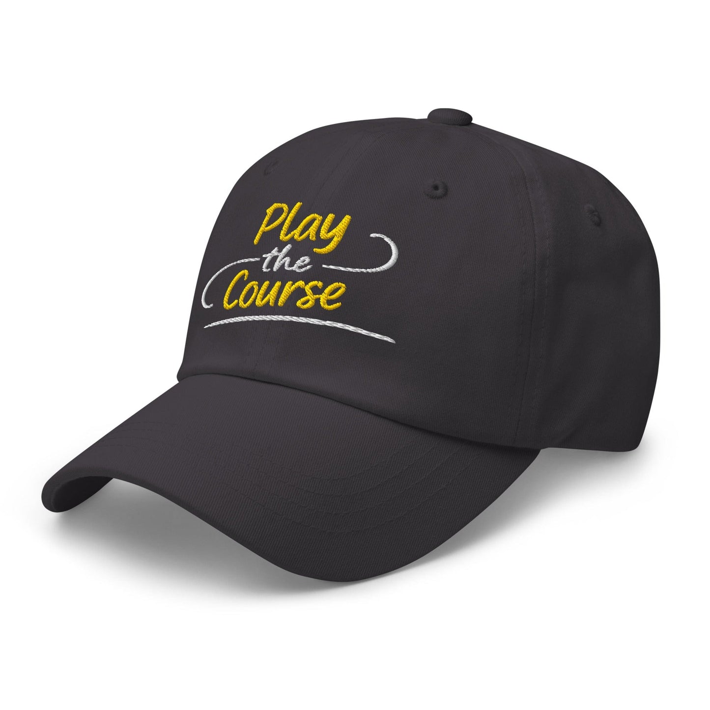 Play the Course Fun Spirit Embroidered Golf Cap - Funny Golf Tee by Swing Epic