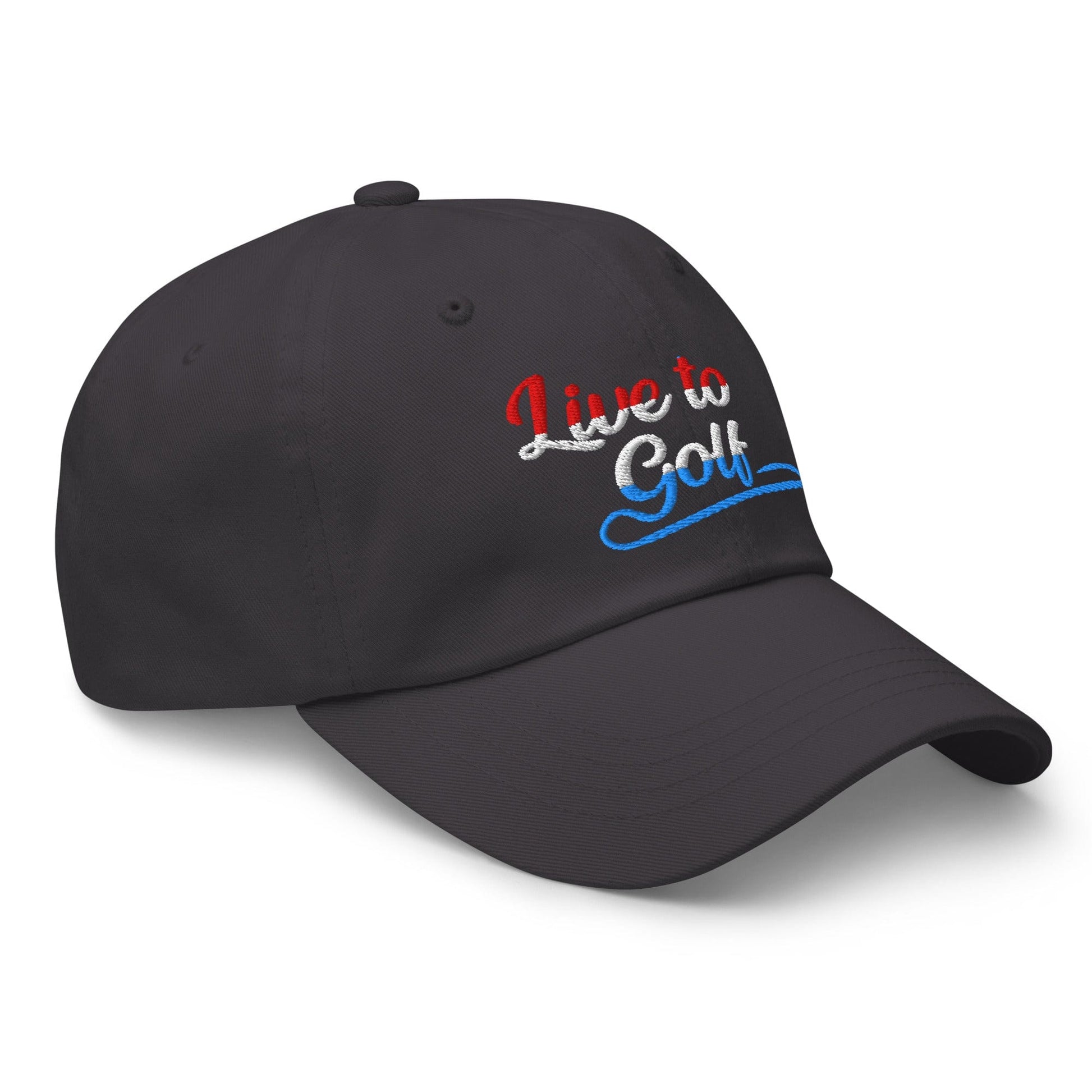 Live to Golf Fun Embroidered Golf Cap - Funny Golf Tee by Swing Epic