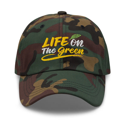 LIFE on The Green Embroidered Golf Cap - Funny Golf Tee by Swing Epic