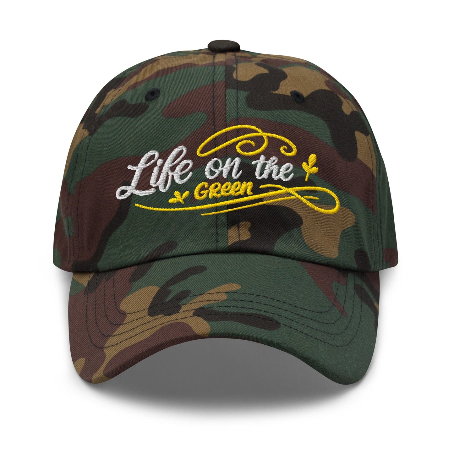 Life on the Green Quirky Fun Design Embroidered Golf Cap - Funny Golf Tee by Swing Epic