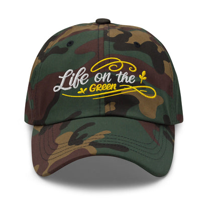 Life on the Green Quirky Fun Design Embroidered Golf Cap - Funny Golf Tee by Swing Epic
