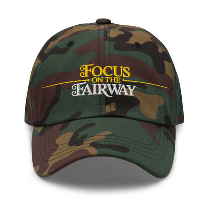 Focus on the Fairway Embroidered Golf Cap - Funny Golf Tee by Swing Epic