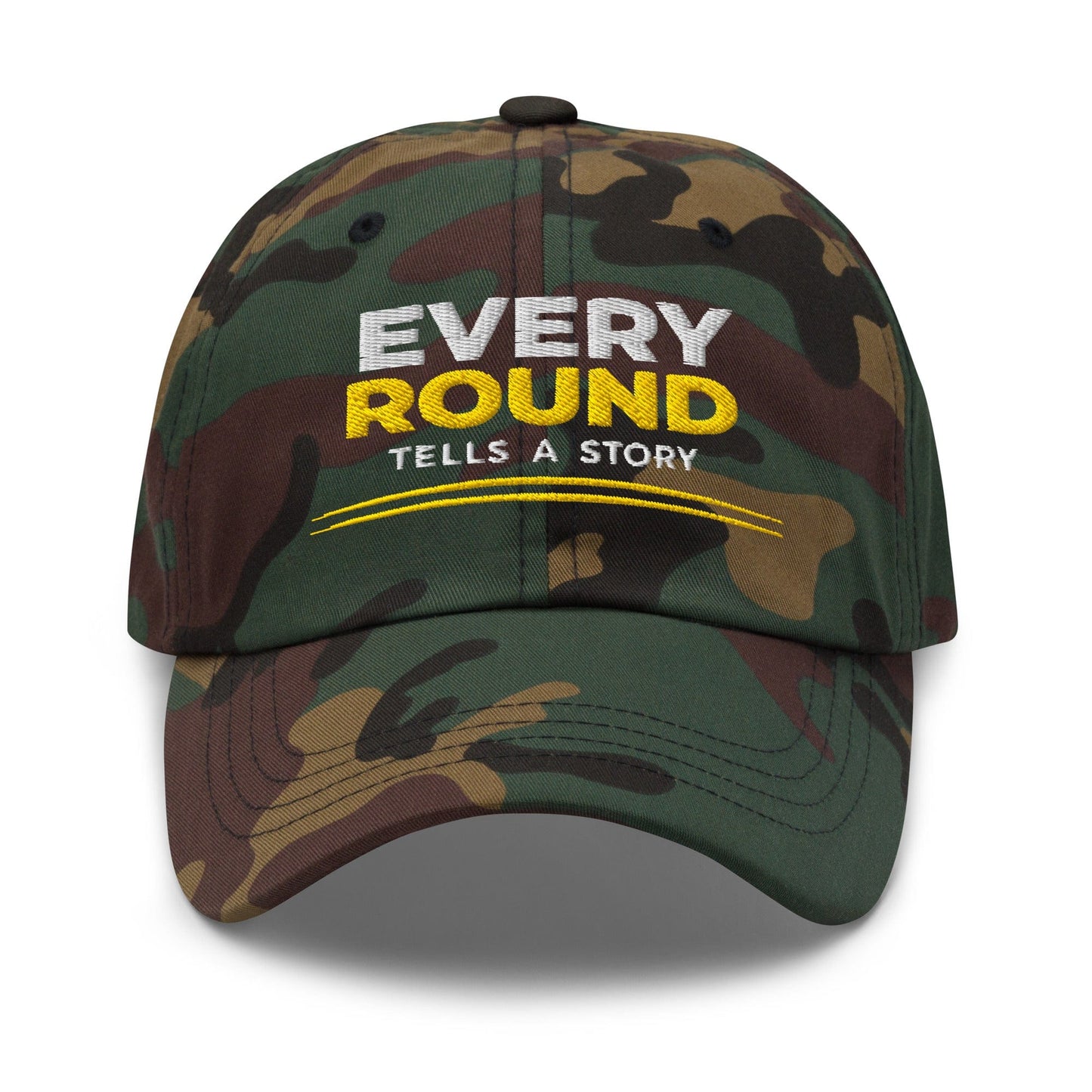 Every Round Tells A Story Embroidered Golf Cap - Funny Golf Tee by Swing Epic