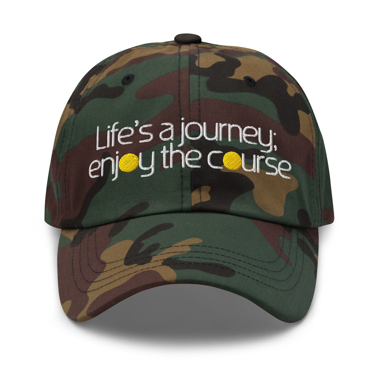 Life's a Journey Enjoy the Course Embroidered Golf Cap - Funny Golf Tee by Swing Epic