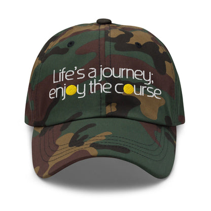 Life's a Journey Enjoy the Course Embroidered Golf Cap - Funny Golf Tee by Swing Epic