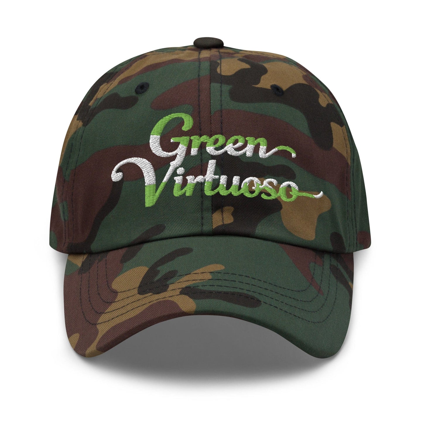 Green Virtuoso Engaging Fun Spirit Embroidered Golf Cap - Funny Golf Tee by Swing Epic