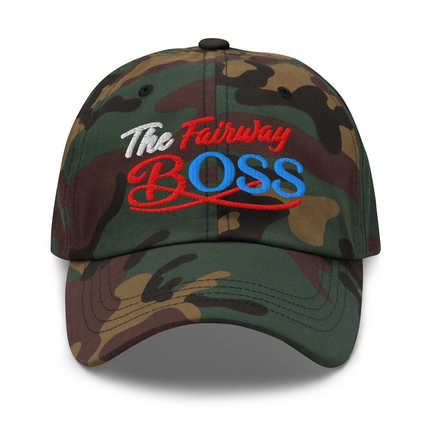 The Fairway Boss Sparkling Glitter Print Embroidered Golf Cap - Funny Golf Tee by Swing Epic