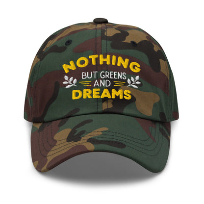 Nothing But Greens & Dreams Embroidered Golf Cap - Funny Golf Tee by Swing Epic