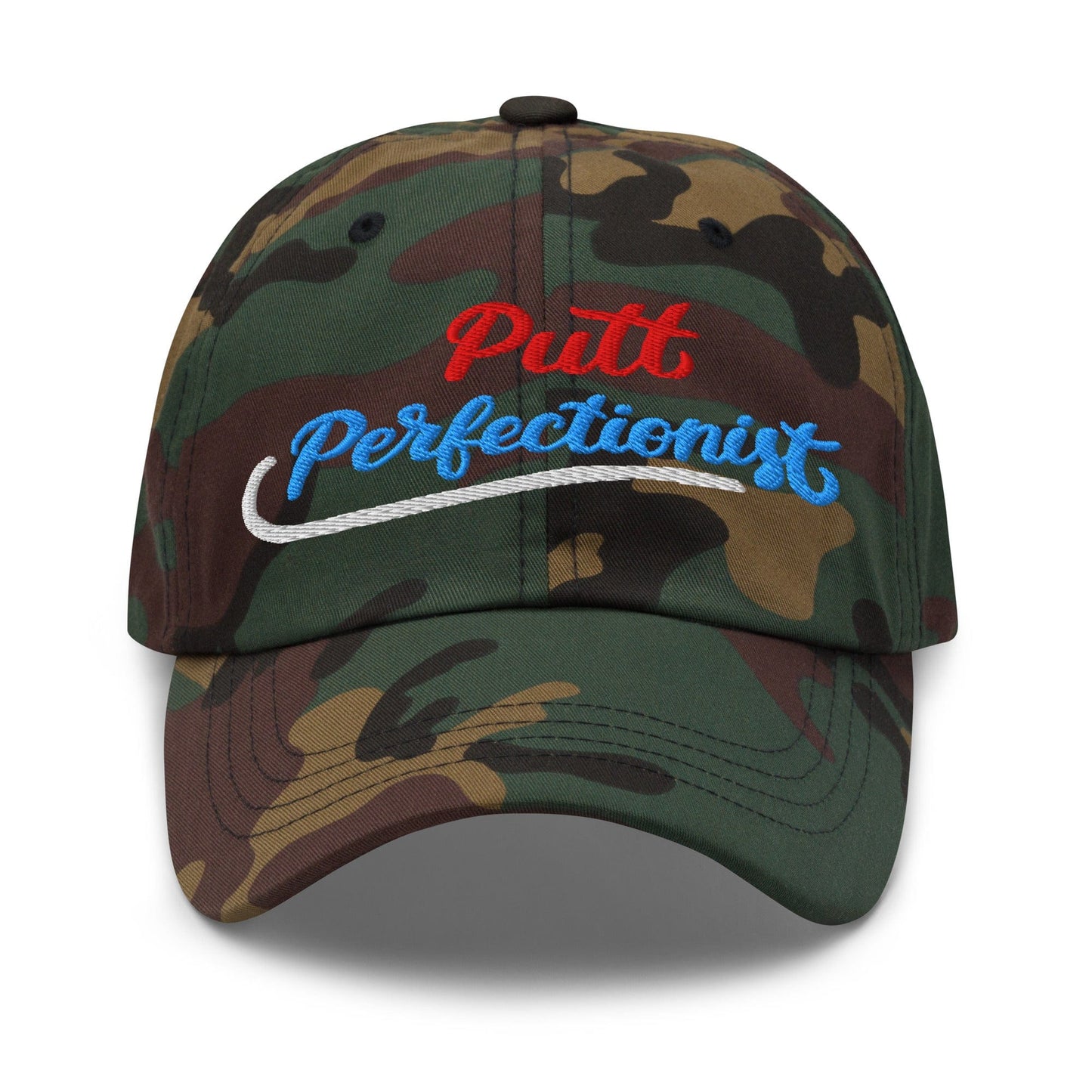 Putt Perfectionist Fun Embroidered Golf Cap - Funny Golf Tee by Swing Epic