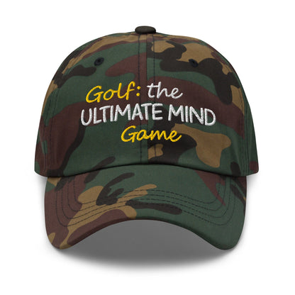 Golf: The Ultimate Mind Game Embroidered Golf Cap - Funny Golf Tee by Swing Epic