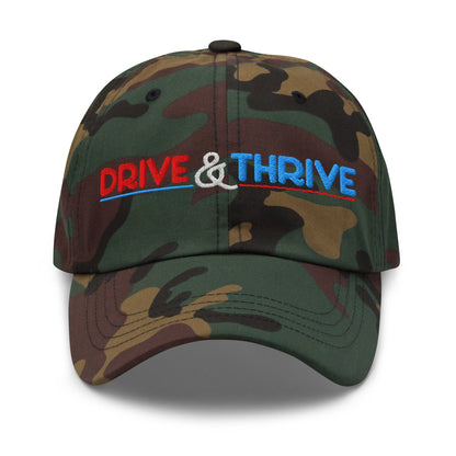 Drive & Thrive Embroidered Golf Cap - Funny Golf Tee by Swing Epic