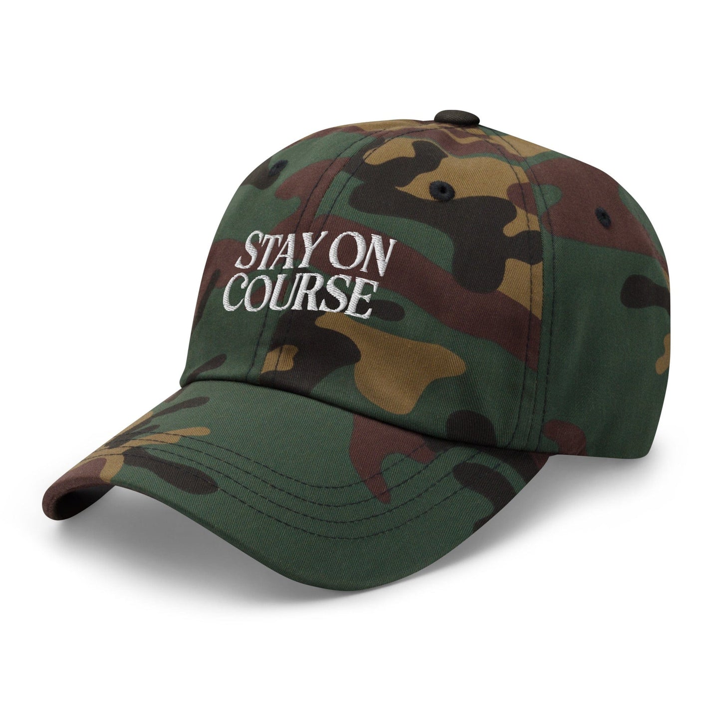 Stay On Course Quirky Fun Embroidered Golf Cap - Funny Golf Tee by Swing Epic