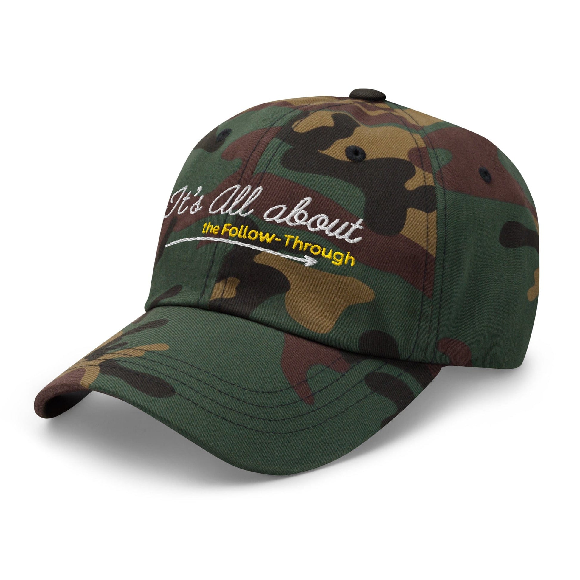 It's All About the Follow-Through Embroidered Golf Cap - Funny Golf Tee by Swing Epic