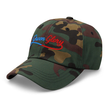 Green Glory Star Fun Floral Print Embroidered Golf Cap - Funny Golf Tee by Swing Epic
