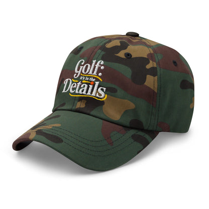 Golf It's In The Details Quirky Engaging Embroidered Golf Cap - Funny Golf Tee by Swing Epic
