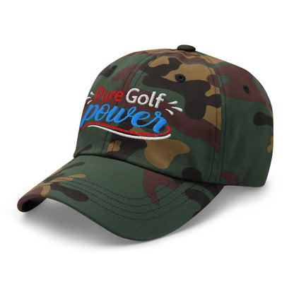 Pure Golf Power Embroidered Golf Cap - Funny Golf Tee by Swing Epic