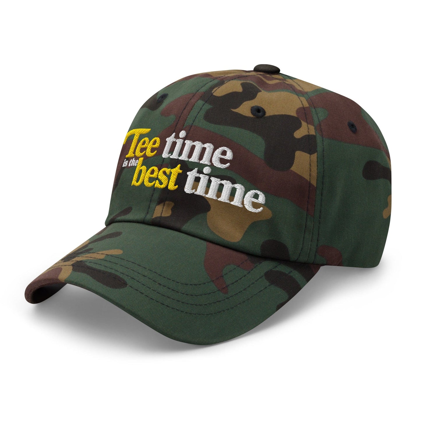 Tee Time is the Best Time Embroidered Golf Cap - Funny Golf Tee by Swing Epic