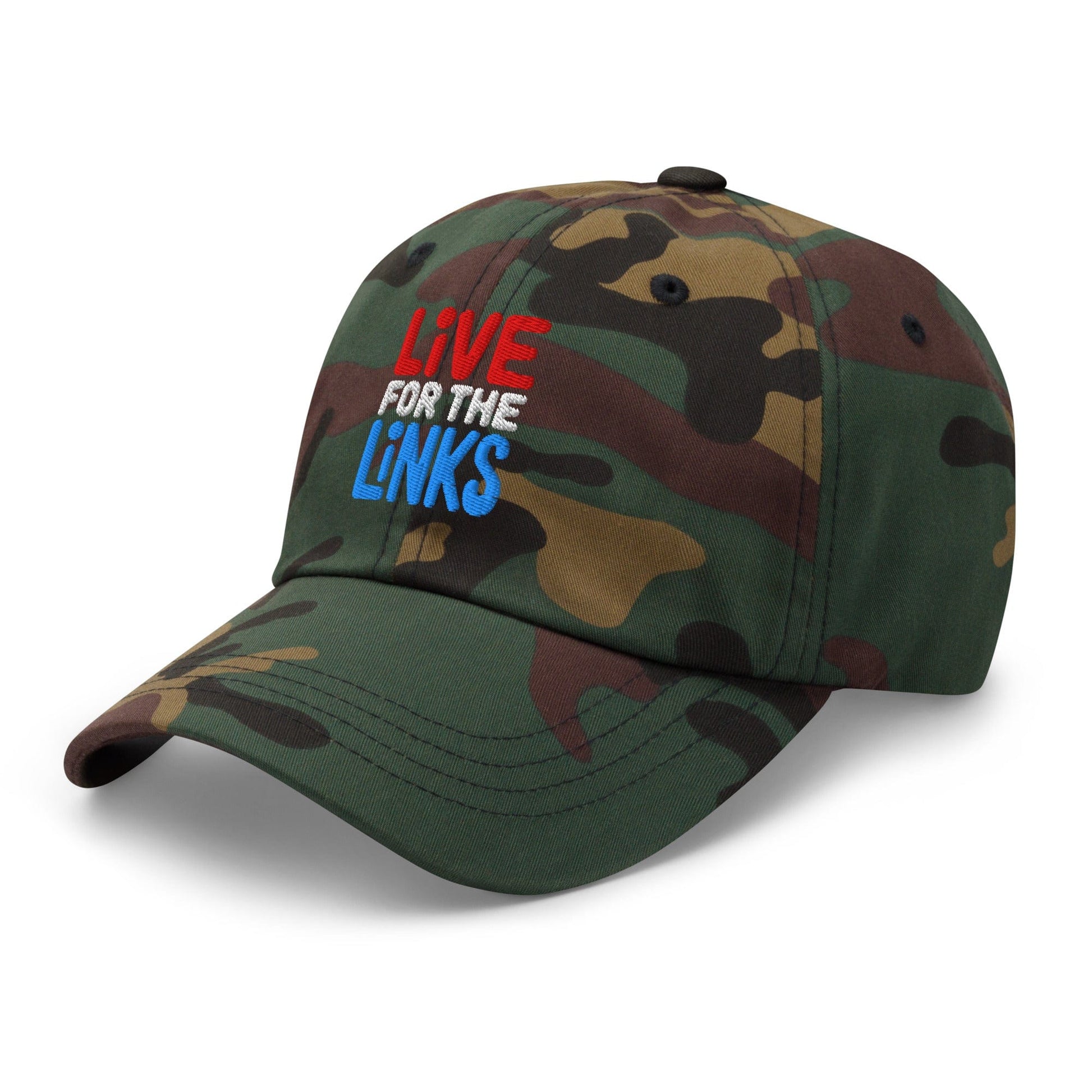 Live For The Links Fun Embroidered Golf Cap - Funny Golf Tee by Swing Epic
