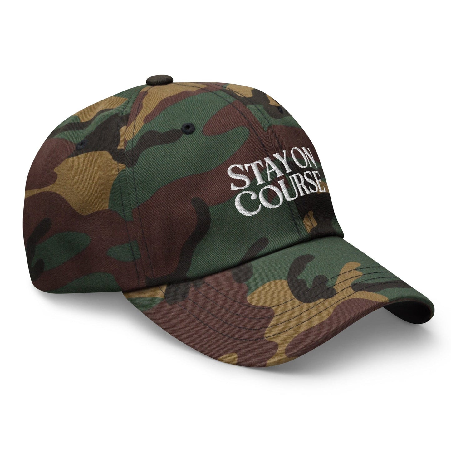 Stay On Course Quirky Fun Embroidered Golf Cap - Funny Golf Tee by Swing Epic