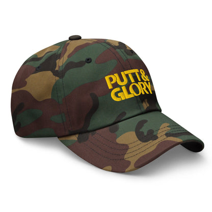Putt and Glory Embroidered Golf Cap - Funny Golf Tee by Swing Epic