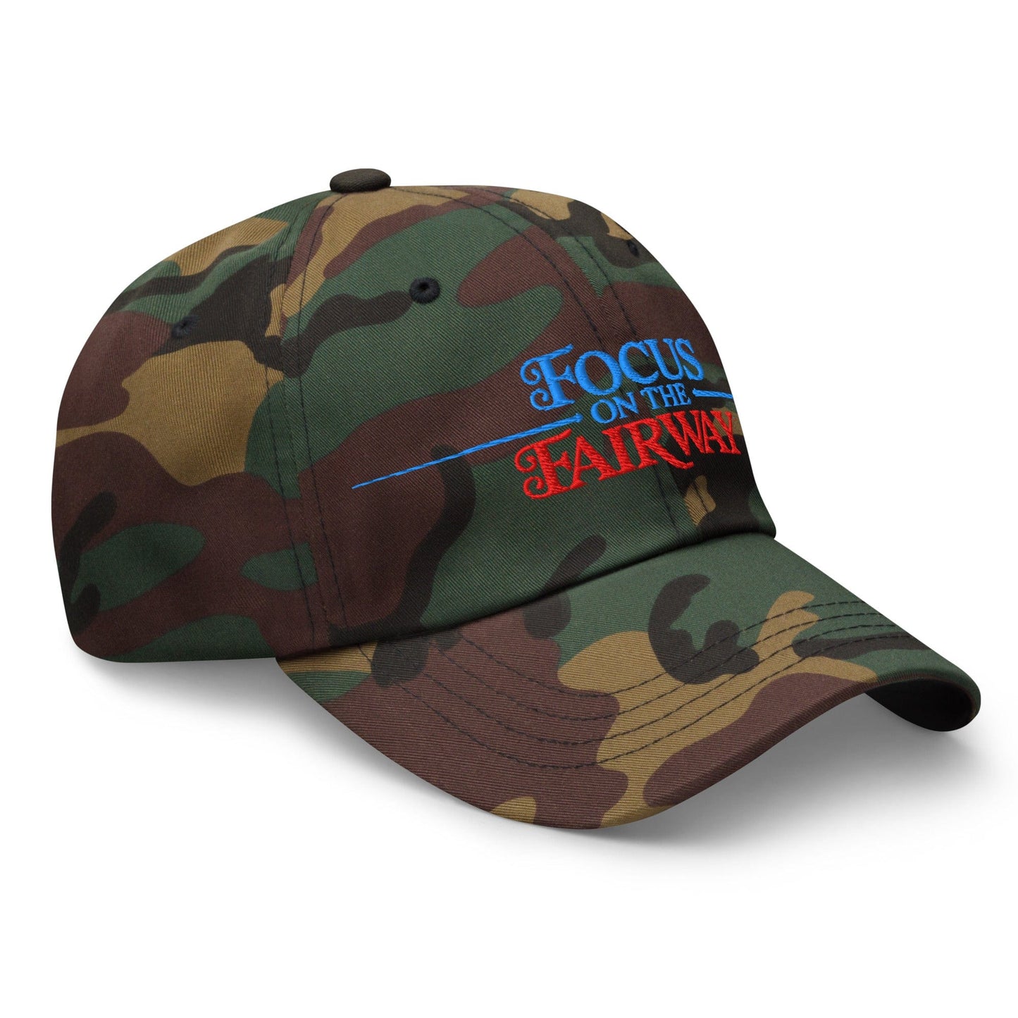 Focus on the Fairway Embroidered Golf Cap - Funny Golf Tee by Swing Epic