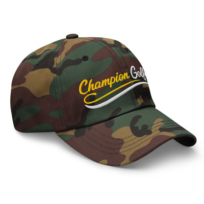 Champion Golfer Sparkling Star Fun Embroidered Golf Cap - Funny Golf Tee by Swing Epic