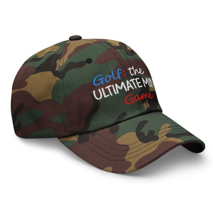Golf: The Ultimate Mind Game Embroidered Golf Cap - Funny Golf Tee by Swing Epic