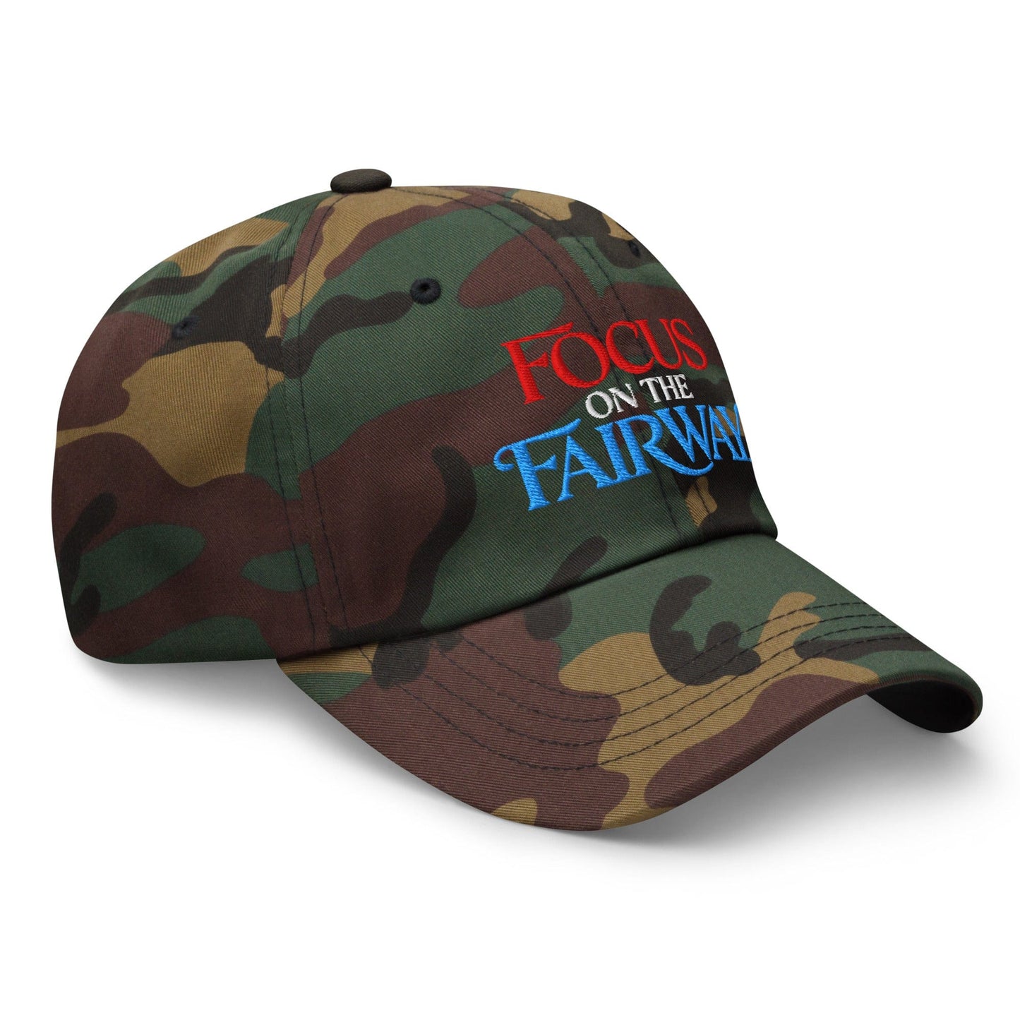 Focus on the Fairway Embroidered Golf Cap - Funny Golf Tee by Swing Epic