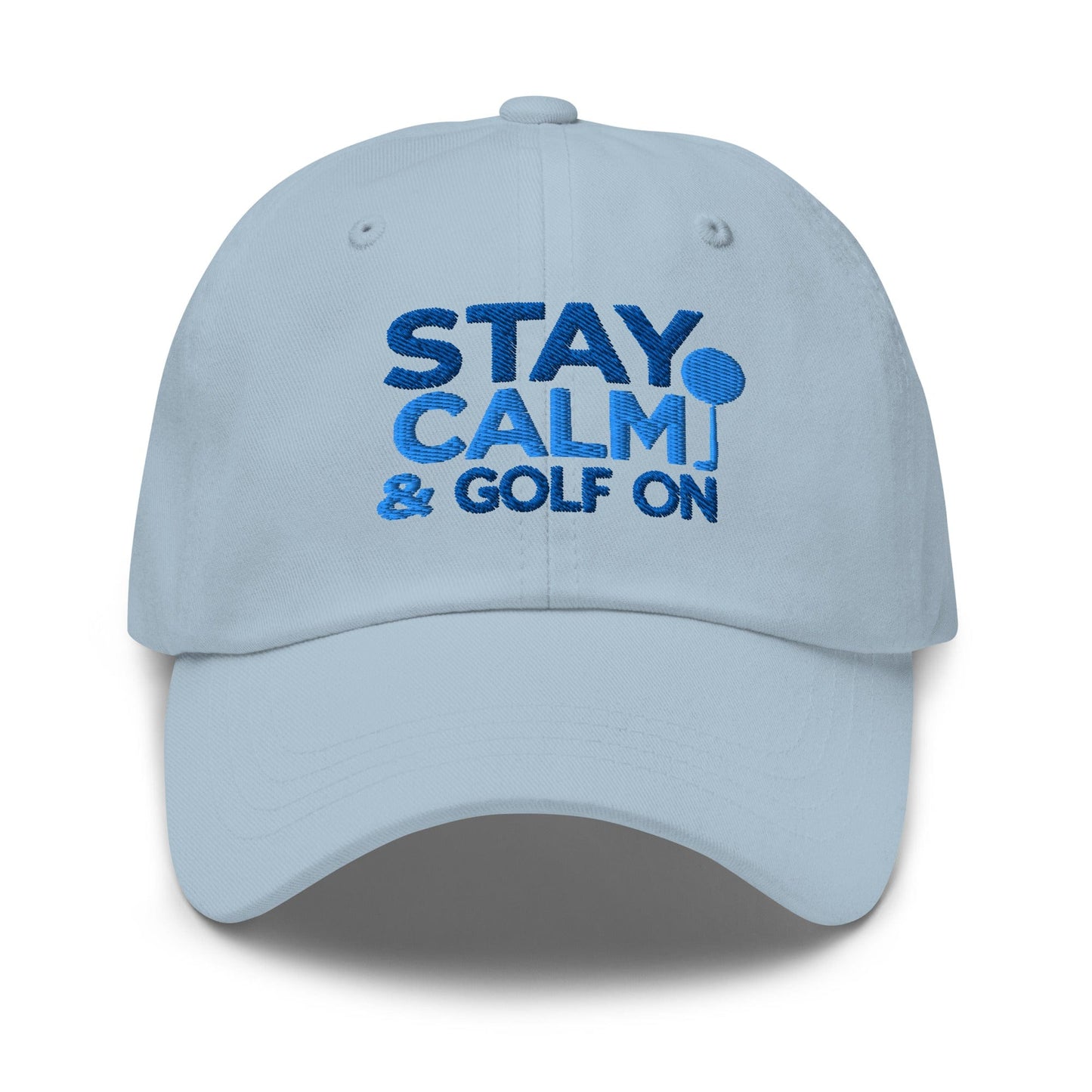 Stay Calm & Golf On Funny Embroidered Golf Cap - Funny Golf Tee by Swing Epic