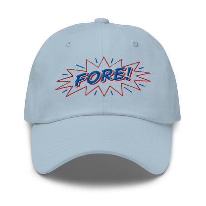 FORE! Quirky and Fun Embroidered Golf Cap - Funny Golf Tee by Swing Epic