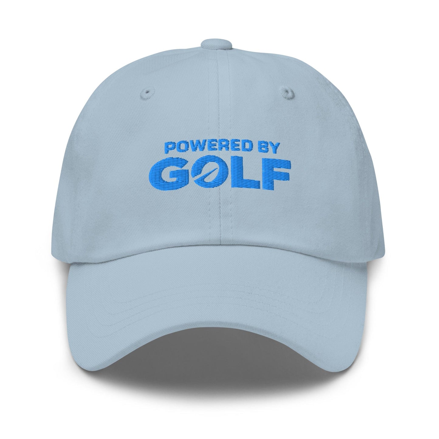 Powered By Golf Funny Embroidered Golf Cap - Funny Golf Tee by Swing Epic