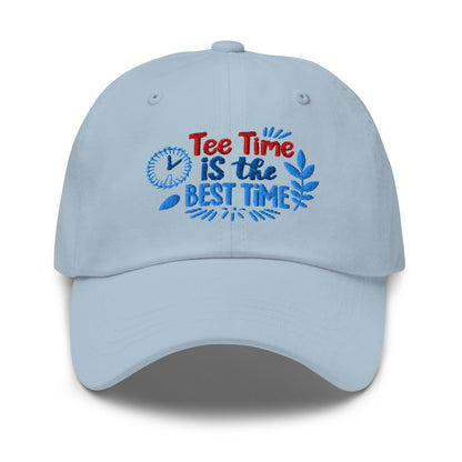 Tee Time is the Best Time Embroidered Golf Cap - Funny Golf Tee by Swing Epic