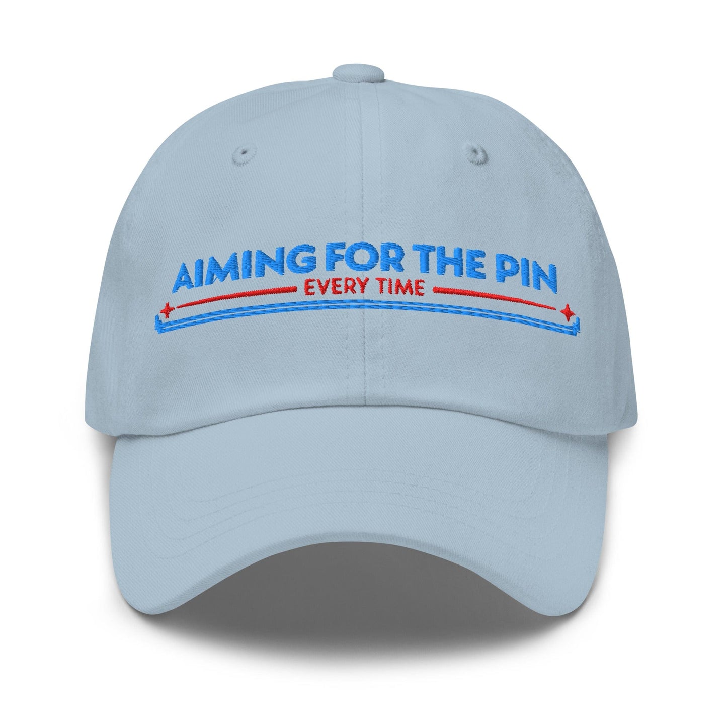 Aiming for the Pin Every Time Engaging Embroidered Golf Cap - Funny Golf Tee by Swing Epic