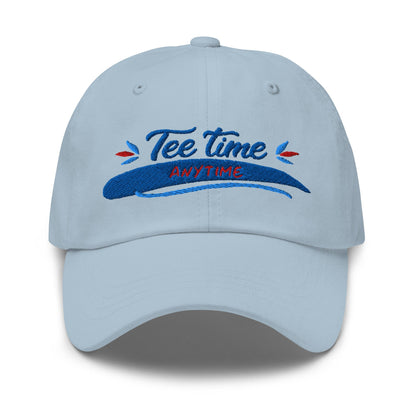 Tee Time Anytime Fun Embroidered Golf Cap - Funny Golf Tee by Swing Epic